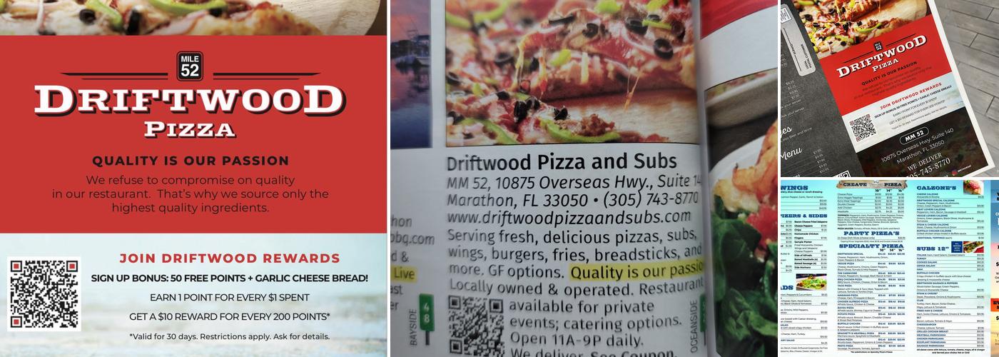 Driftwood Pizza, Pasta, & Subs Menu