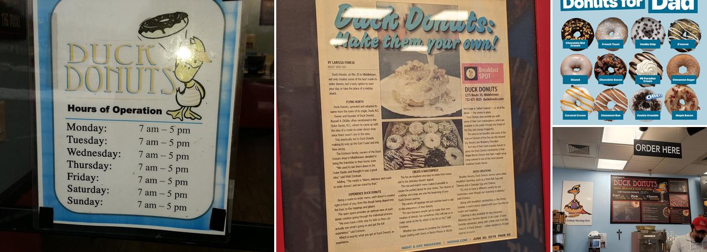 Duck Donuts Menu