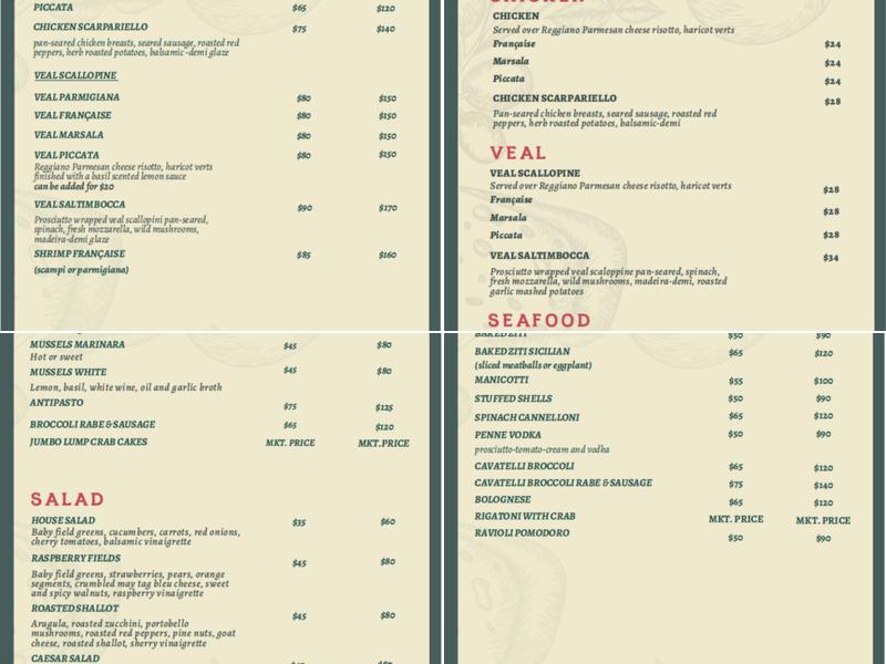 Lubranos 36 Menu