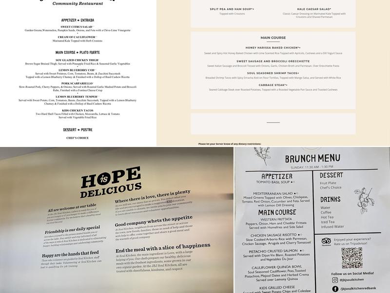 JBJ Soul Kitchen Menu