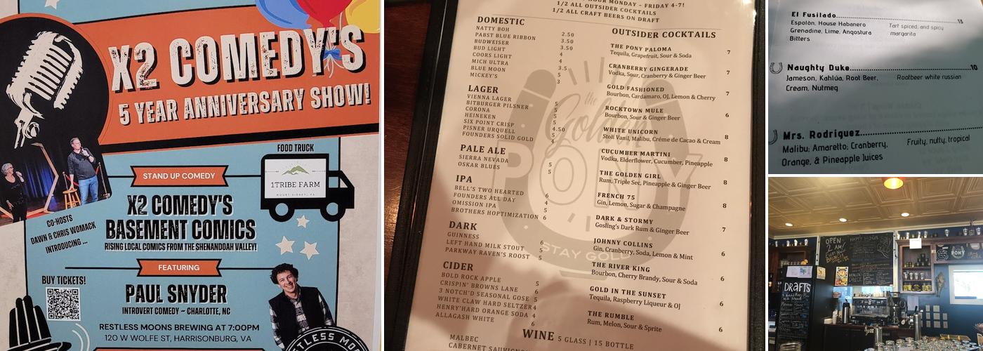 The Golden Pony Menu