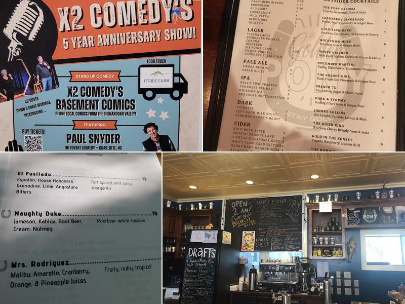 The Golden Pony Menu