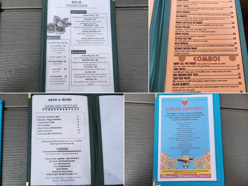 Baja Bean Co Menu