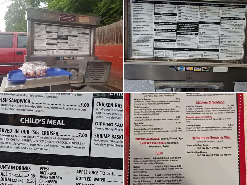 Wright's Dairy-Rite Menu