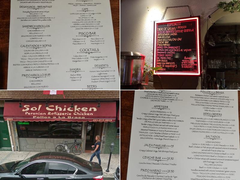 Sol Chicken Menu