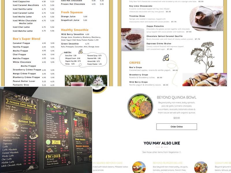 Cafe Bee Menu