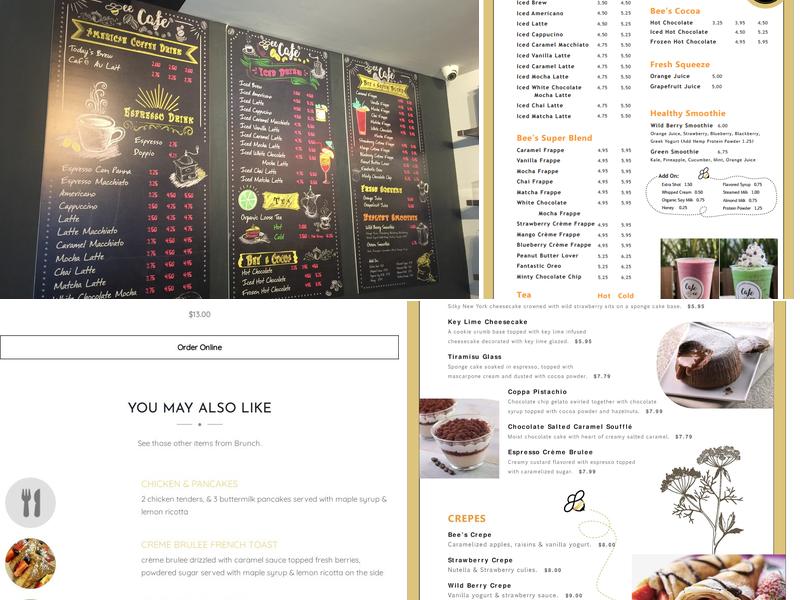 Cafe Bee Menu