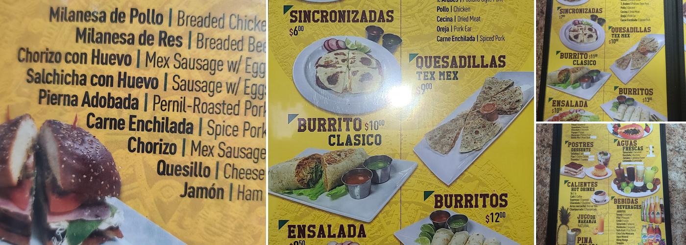 Taqueria Veracruz Menu