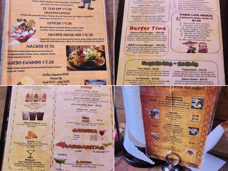 Jalisco Menu