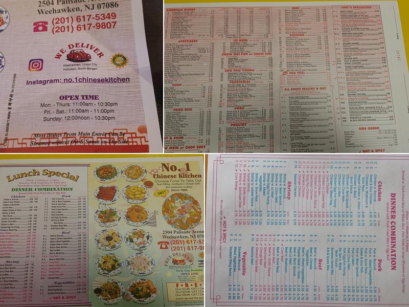 Number One Menu