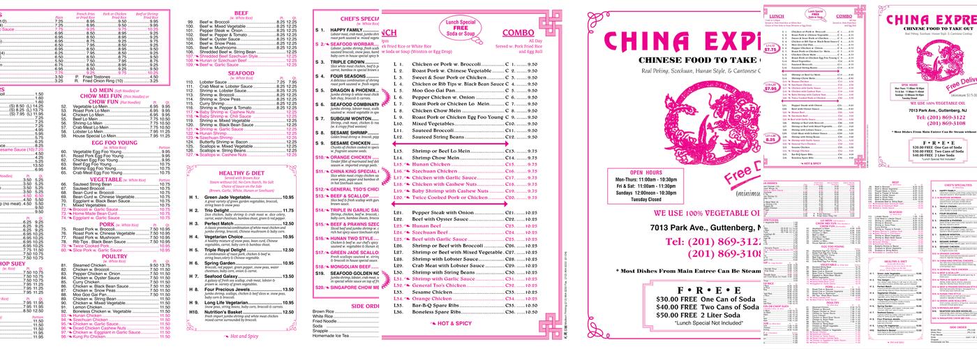 China Express Menu