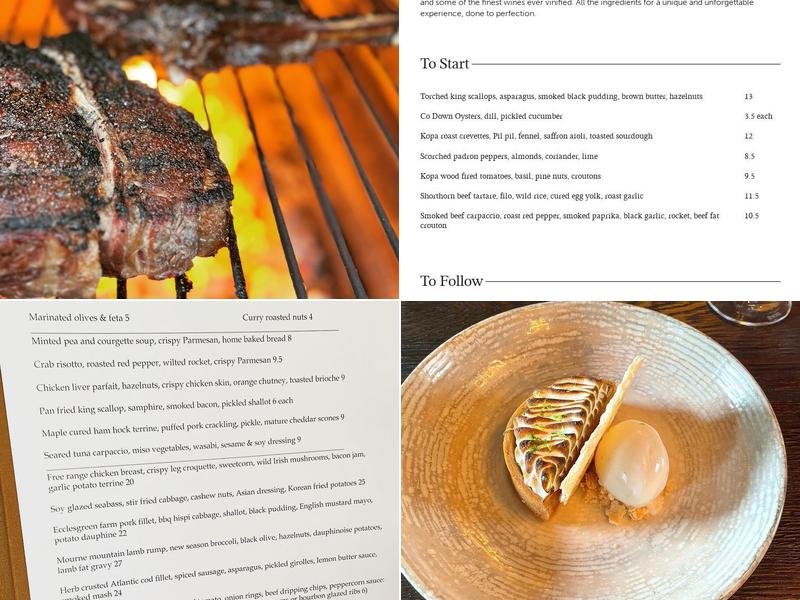 Overwood at Balloo Menu