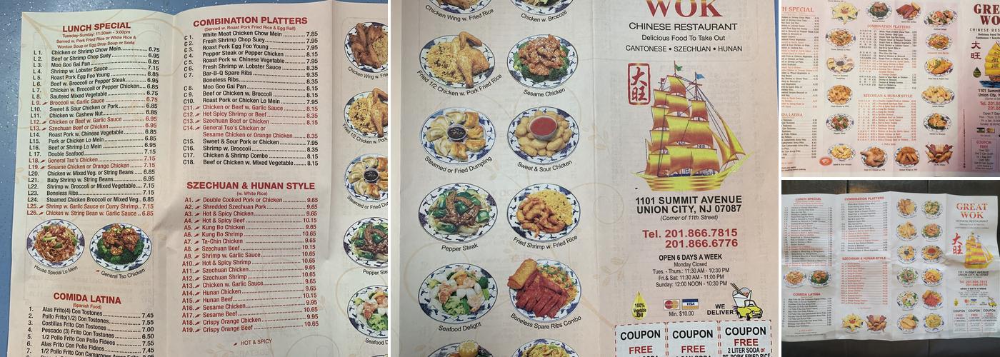 Great Wok Menu