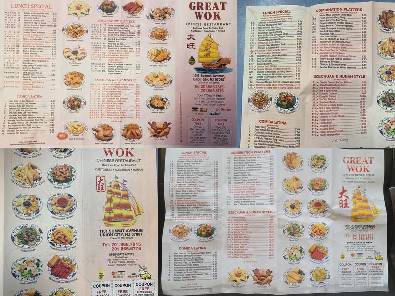 Great Wok Menu