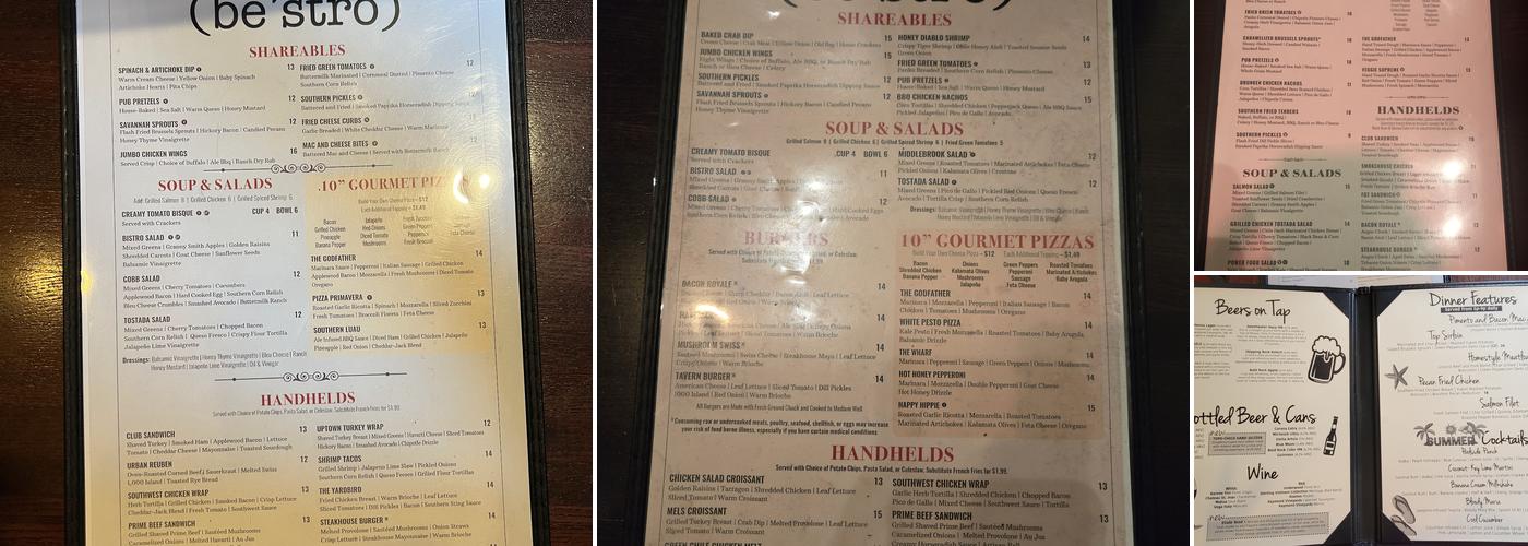 Byers Street Bistro Menu