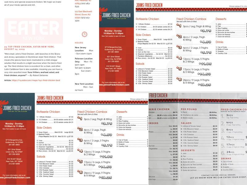 John's Fried Chicken Menu