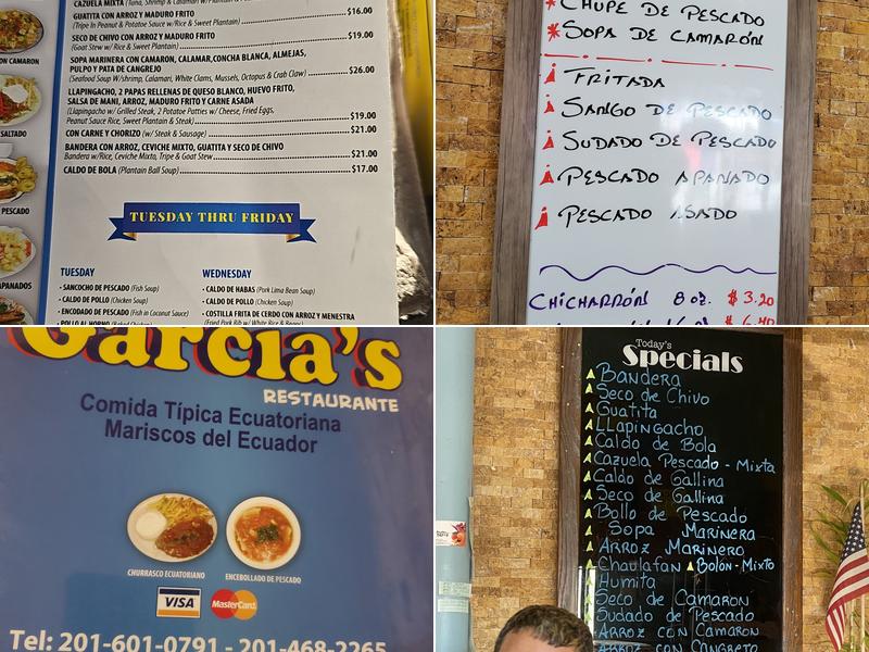 Garcia's Restaurant Menu
