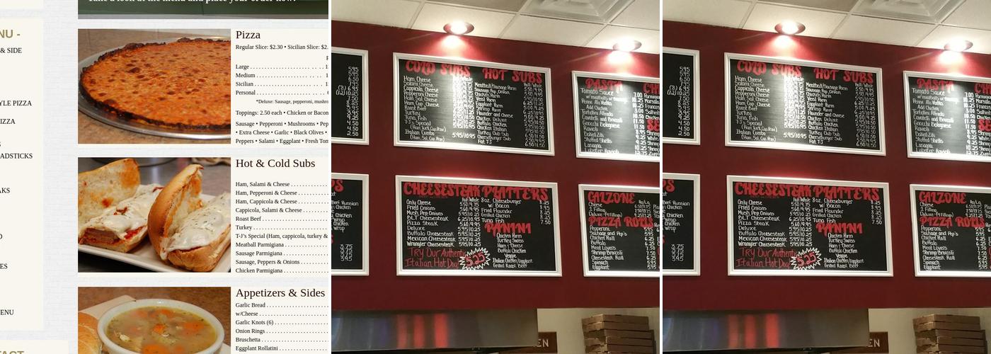 TJ's Pizzeria & Catering Menu