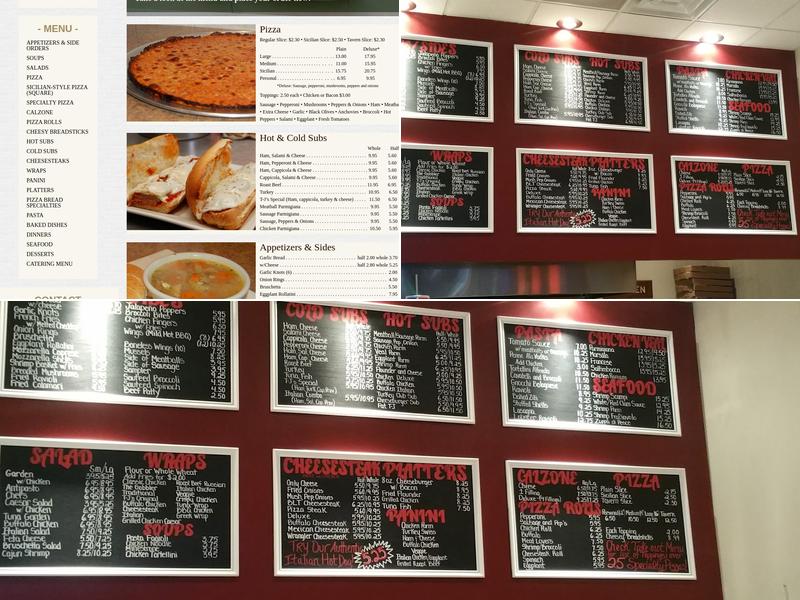 TJ's Pizzeria & Catering Menu