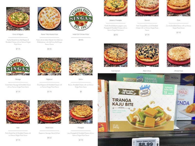 Singas Famous Pizza Menu