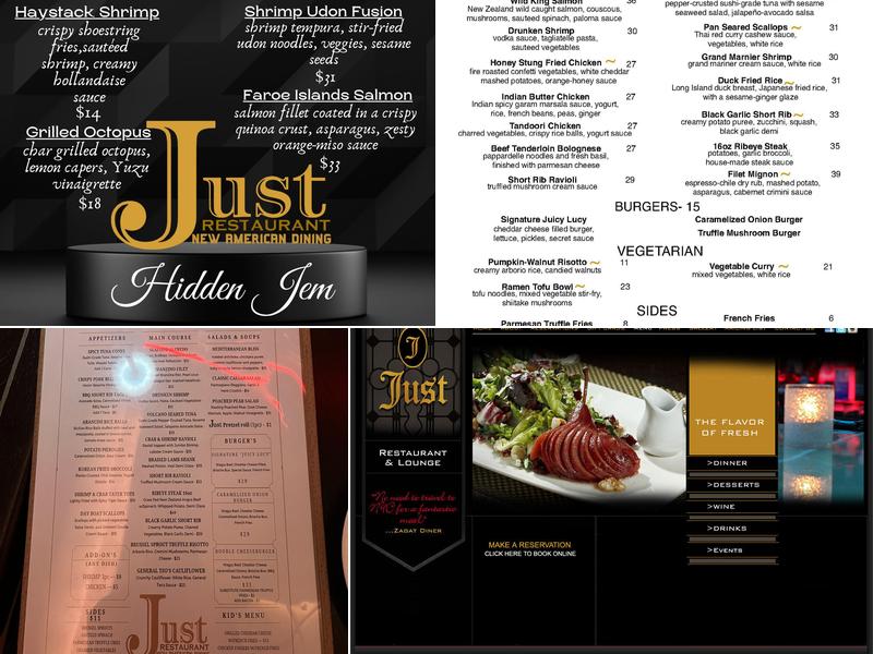 Just Restaurant Menu