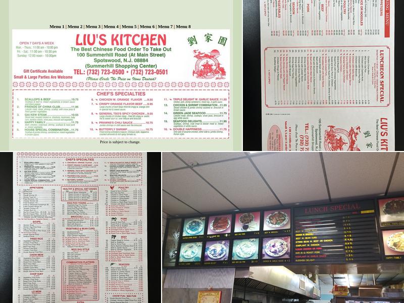 Liu's Kitchen Chinese Restaurant Menu