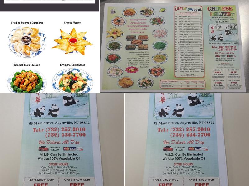 Chinese Delite Menu