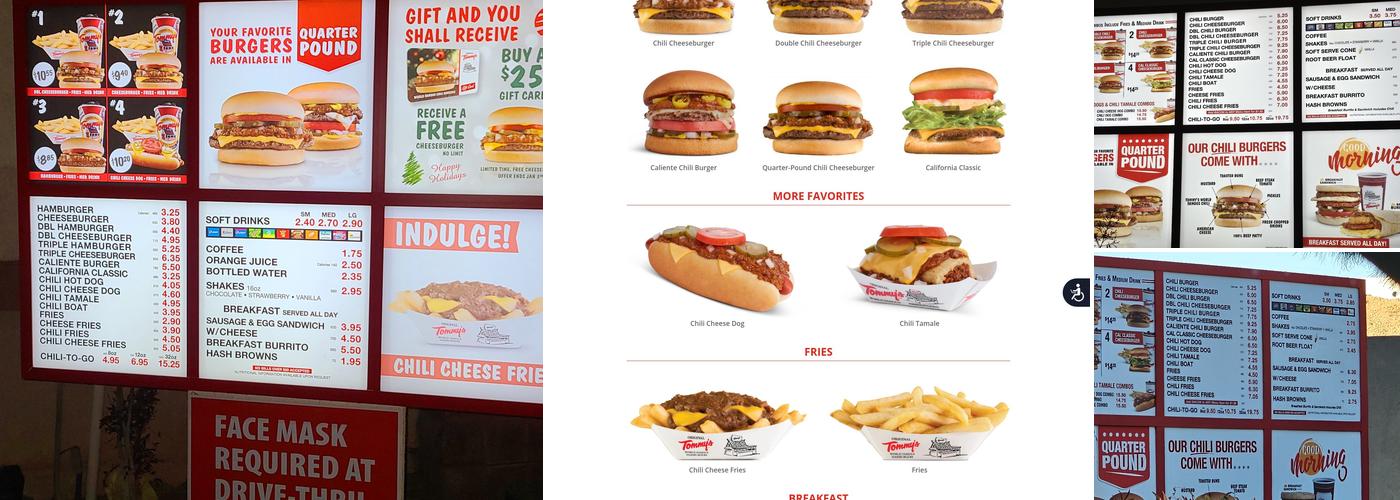 Original Tommy's Menu