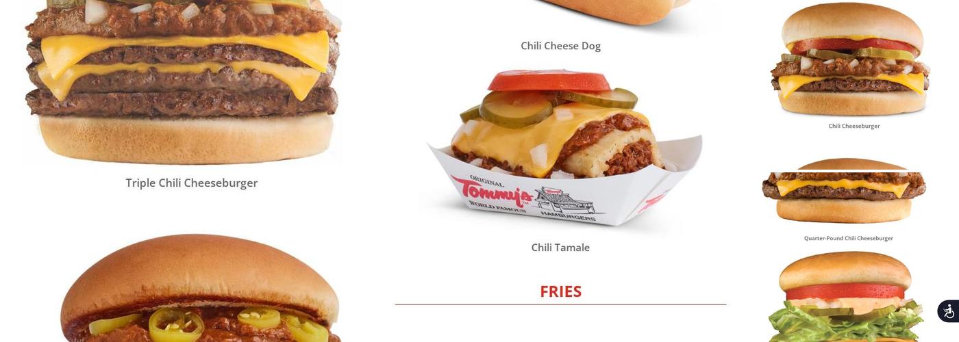 Original Tommy's Menu