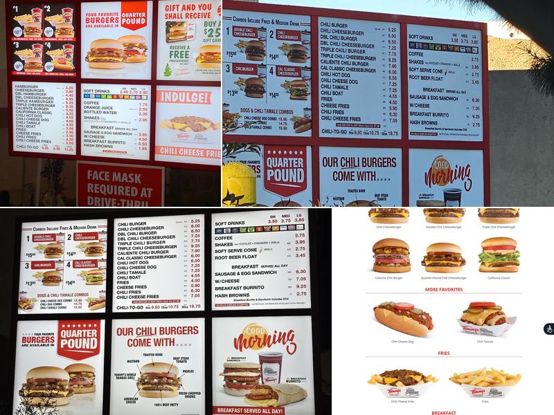 Original Tommy's Menu