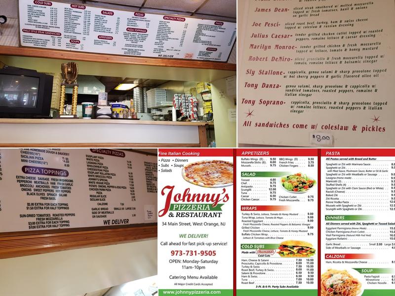Johnny's Pizzeria Menu