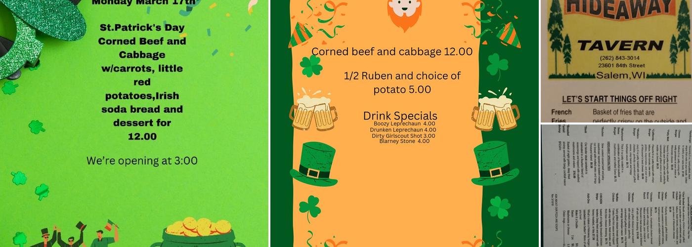 Hideaway Menu