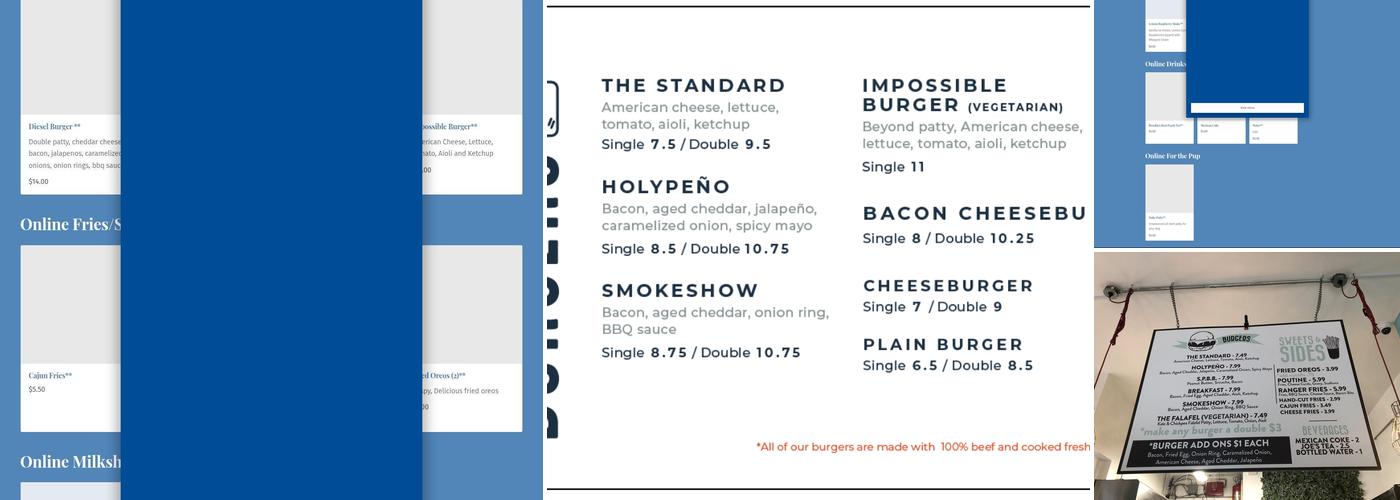Diesel and Duke Menu