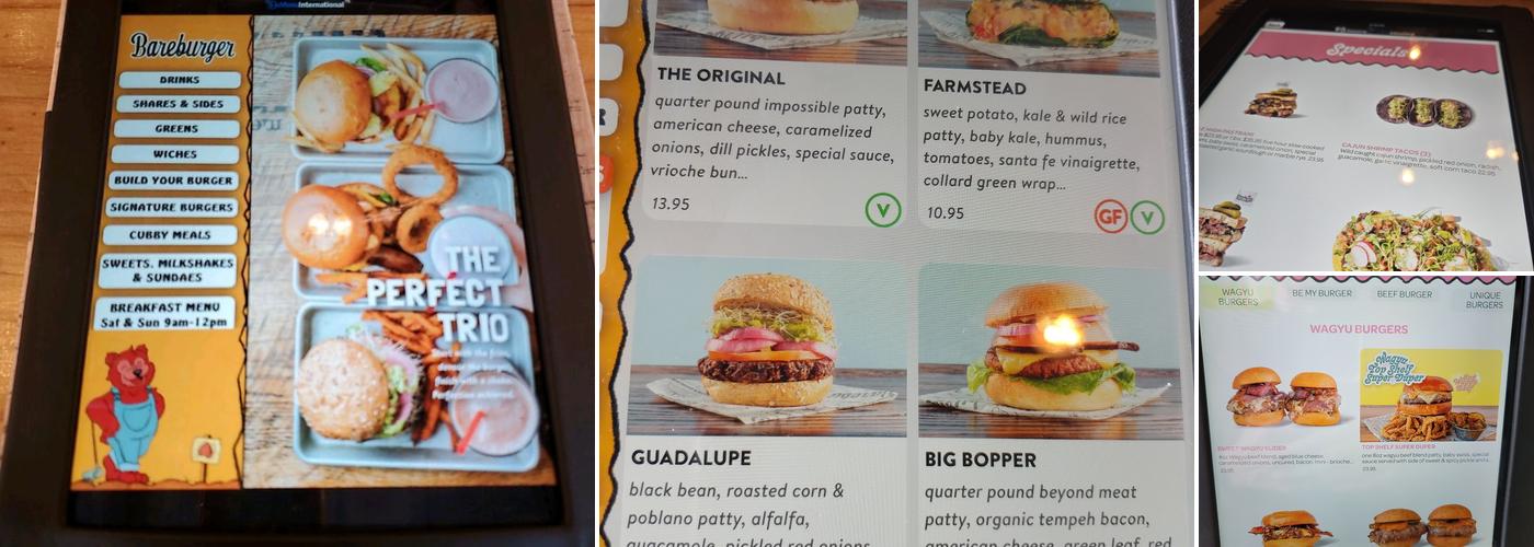 Bareburger Menu