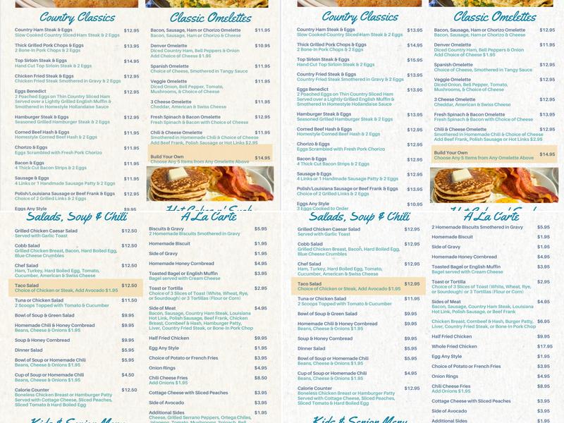 The Original Karen's Kitchen Menu