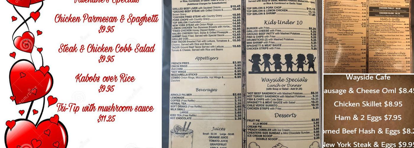 Wayside Cafe Menu