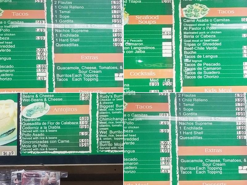 Tacos Si Señor Menu