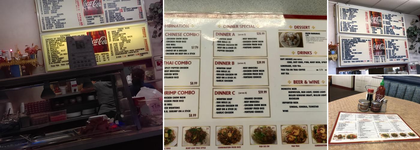 Thai Chinese II Menu