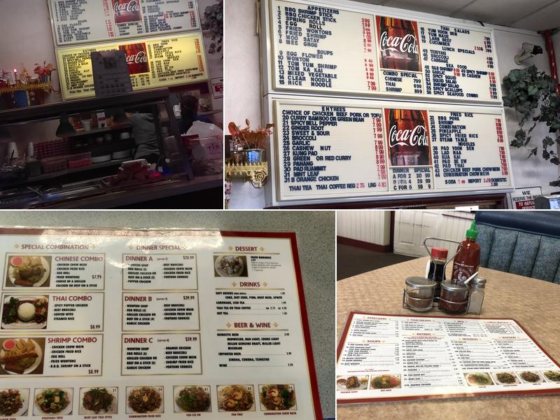 Thai Chinese II Menu