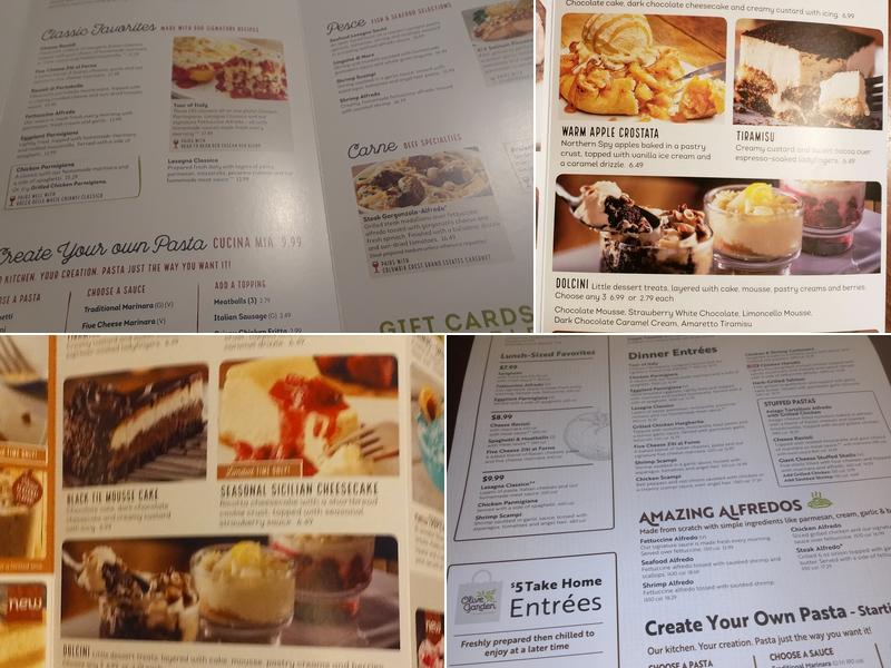 Olive Garden Italian Restaurant Menu