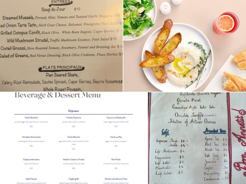 Cafe Monet Menu