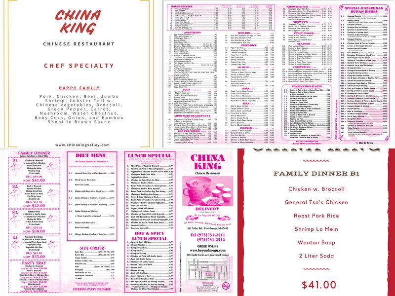 China King Menu