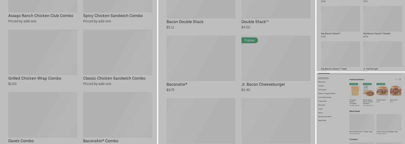 Wendy's Menu