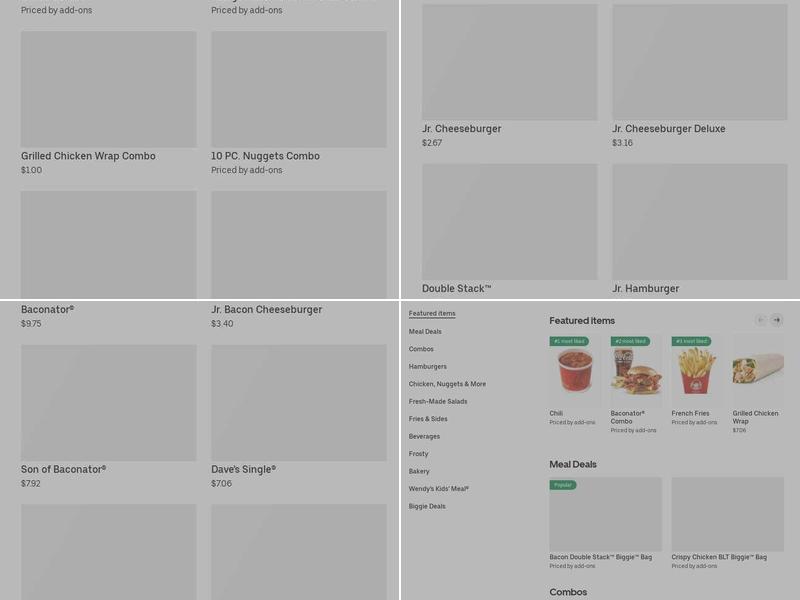 Wendy's Menu