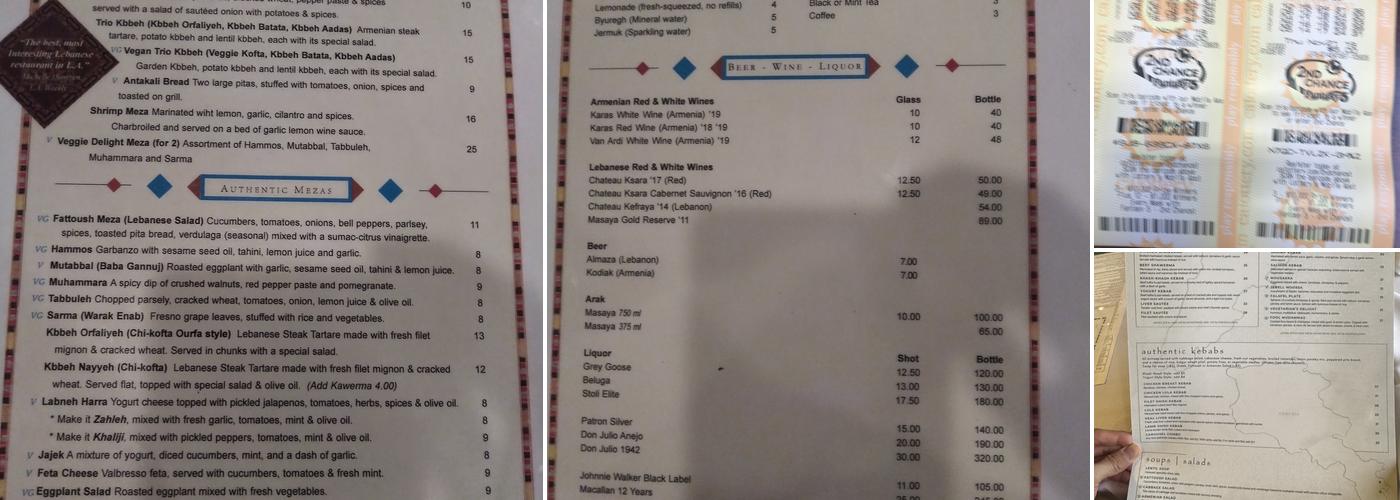 Carousel Restaurant Hollywood Menu