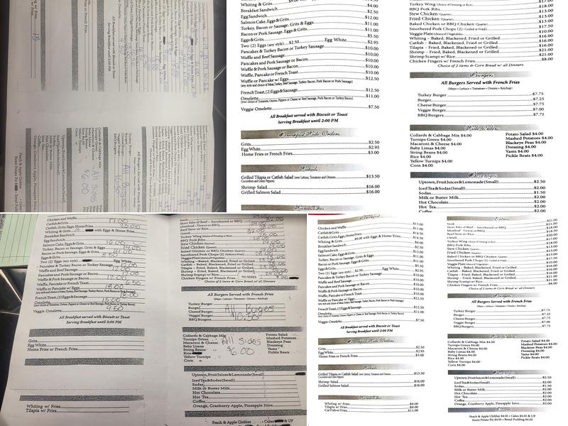 Tastey's Gail's Southern Style Soul Food Menu