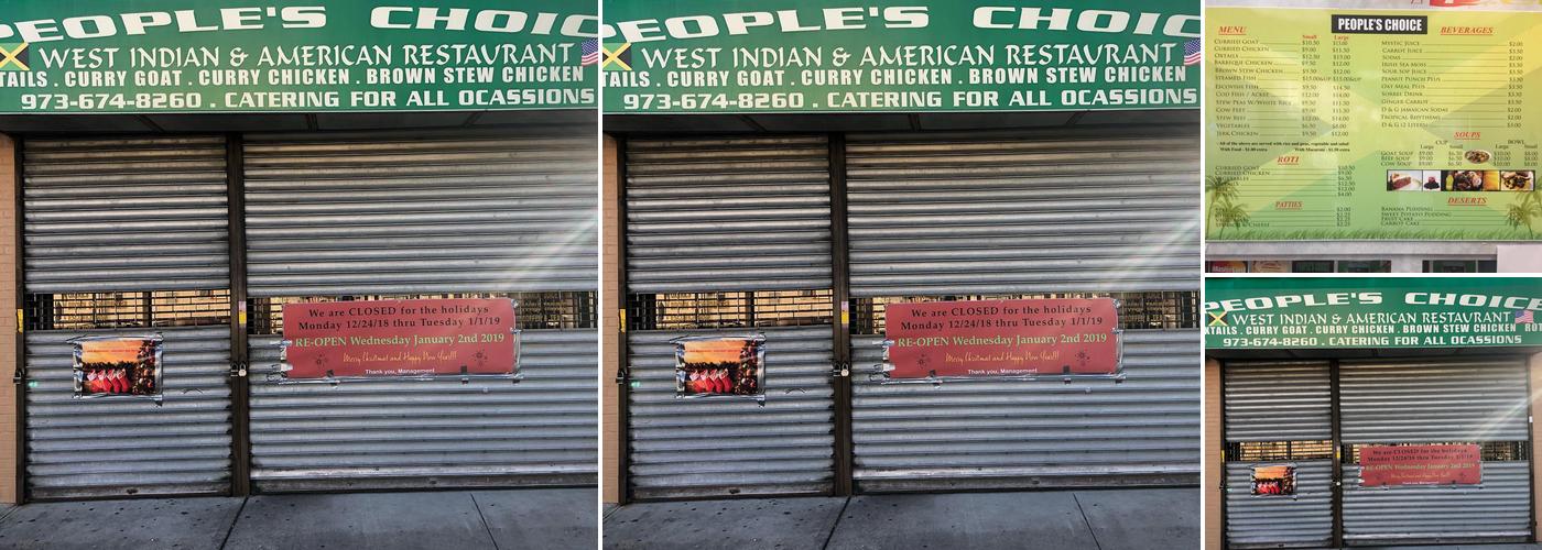 People's Choice Restaurant Menu