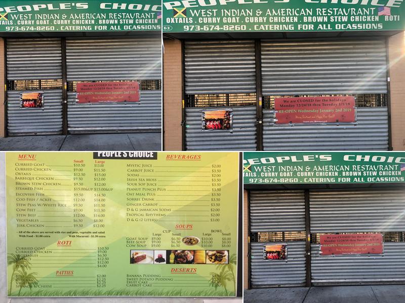 People's Choice Restaurant Menu