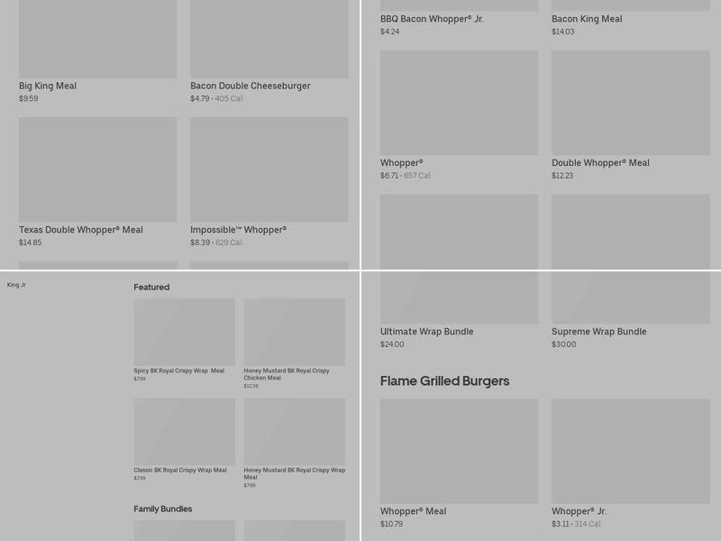 Burger King Menu