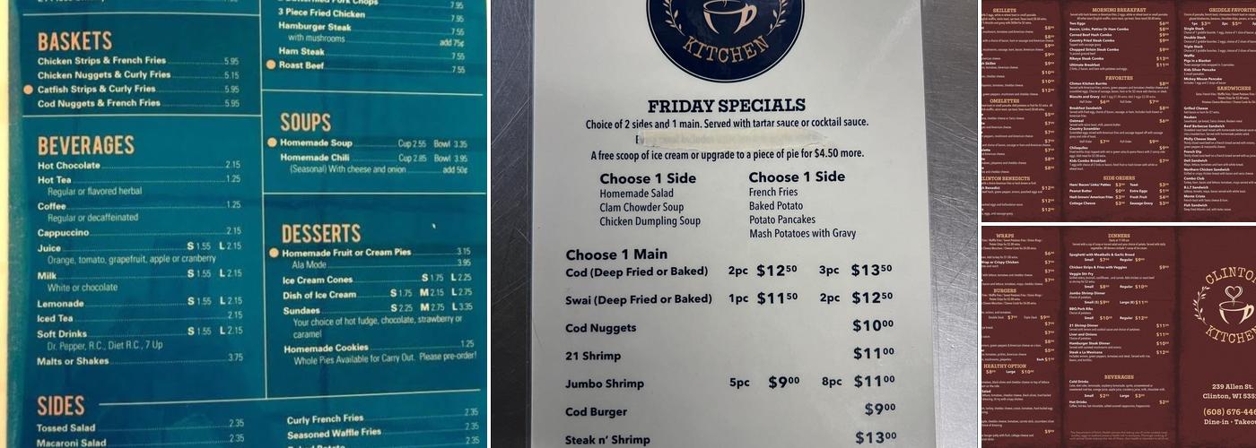 Clinton Kitchen Menu